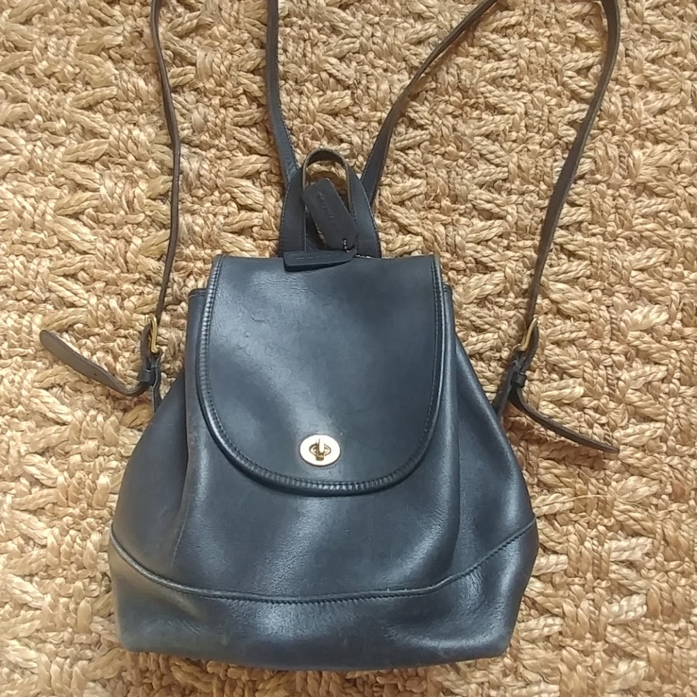 Vintage Coach black backpack bag 9791